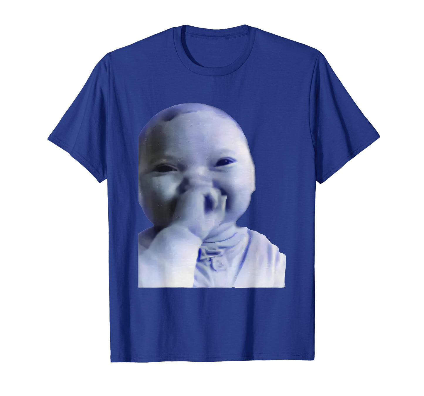 Funny Holding Back A Laugh Ai Baby Laughing Meme T-Shirt