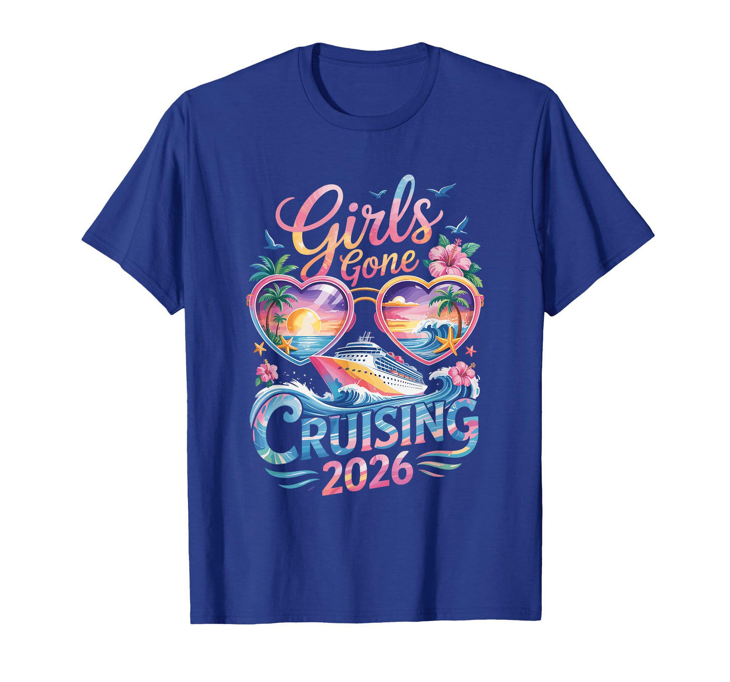 Besties Cruise Trip 2026 Nautical Vibes Girls T-Shirt