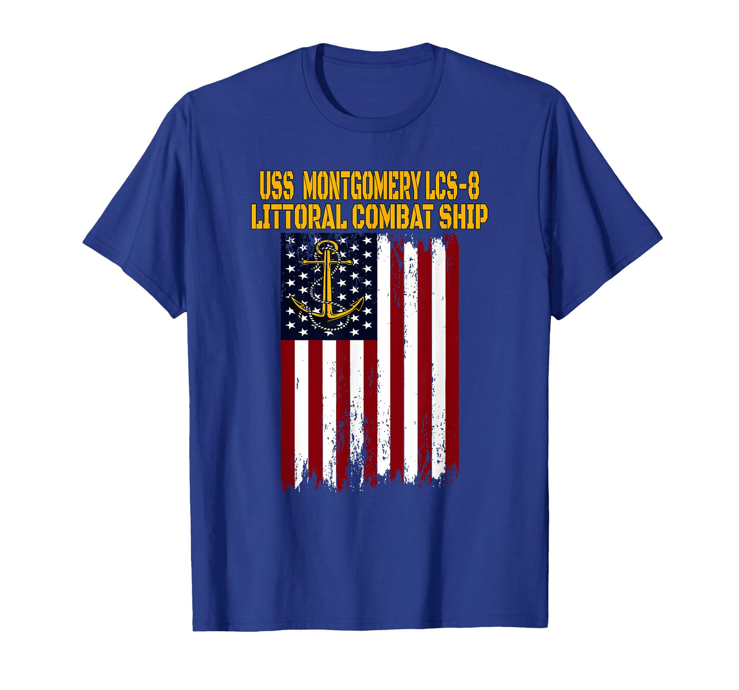 USS Montgomery LCS-8 Littoral Combat Ship Veterans Day Dad T-Shirt
