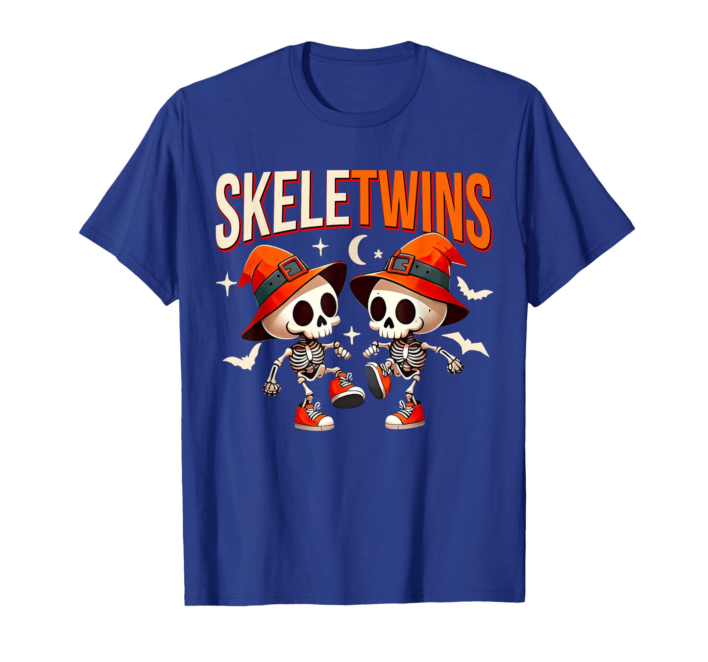 Twins Halloween Matching Skeletwins Funny Dancing Skeletons T-Shirt