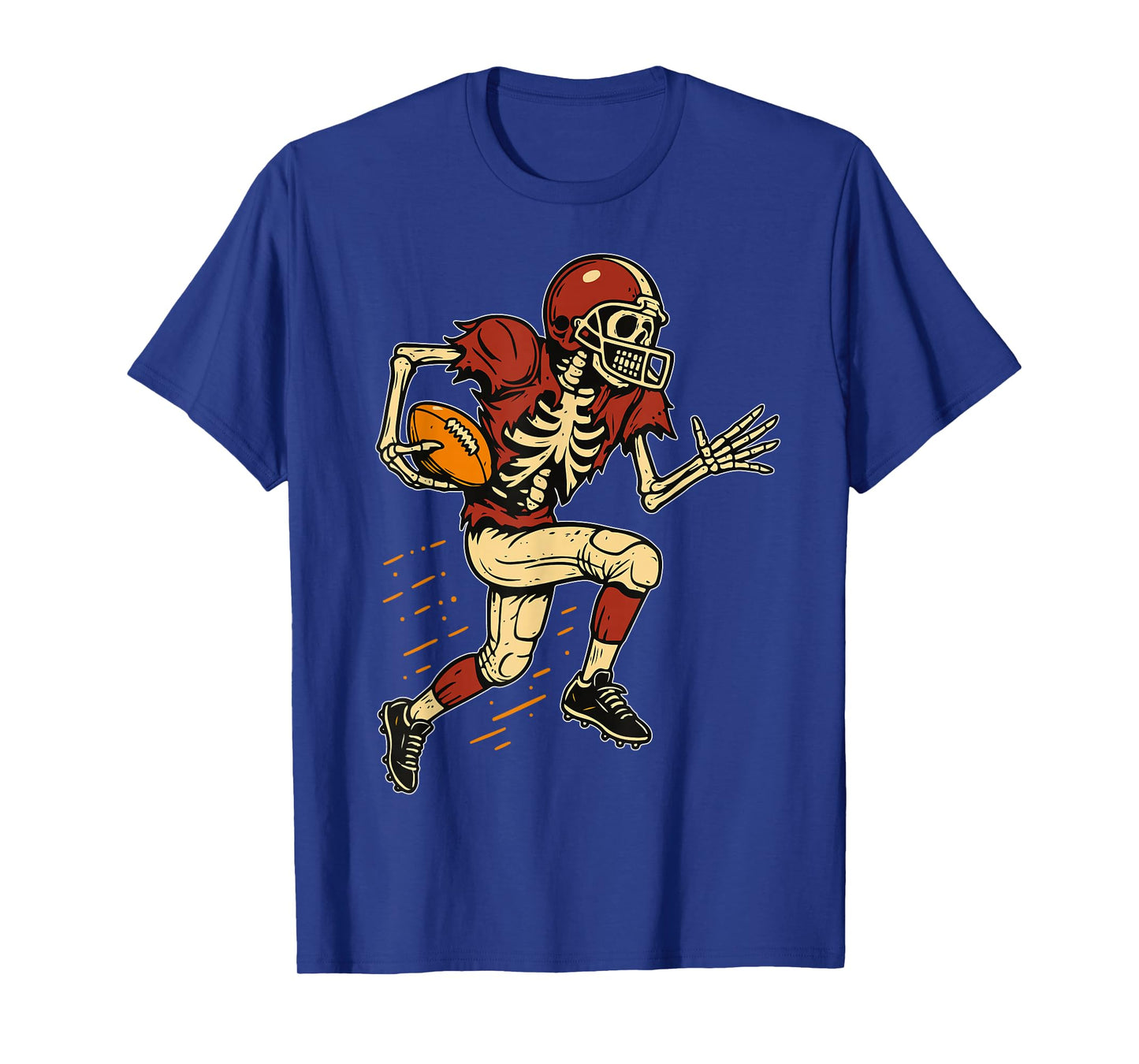 Halloween Skeleton Playing Football Halloween Men Boys Kids T-Shirt