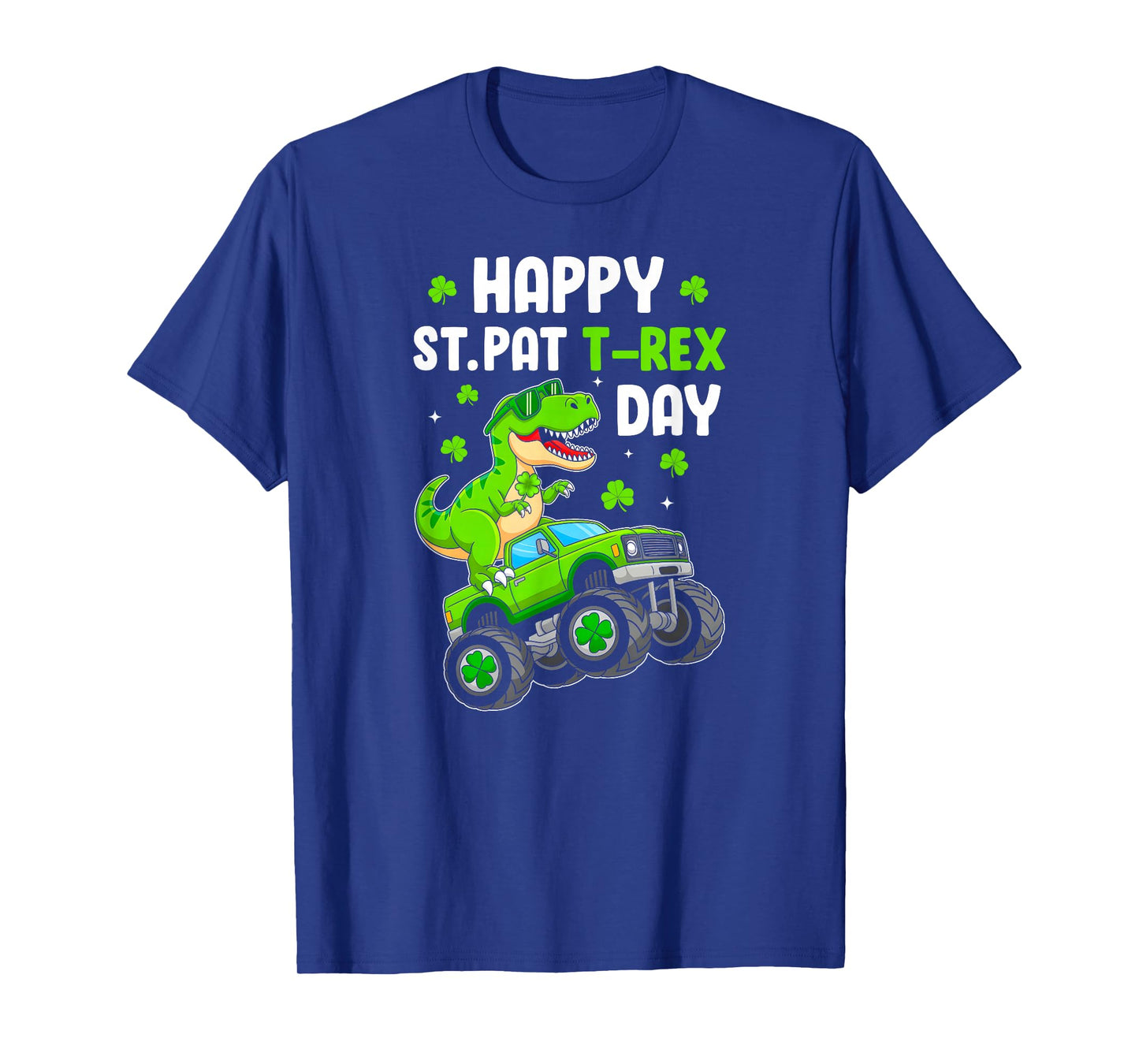Happy St Pat-Rex Dinosaur St Patricks Day Monster Truck Boys T-Shirt