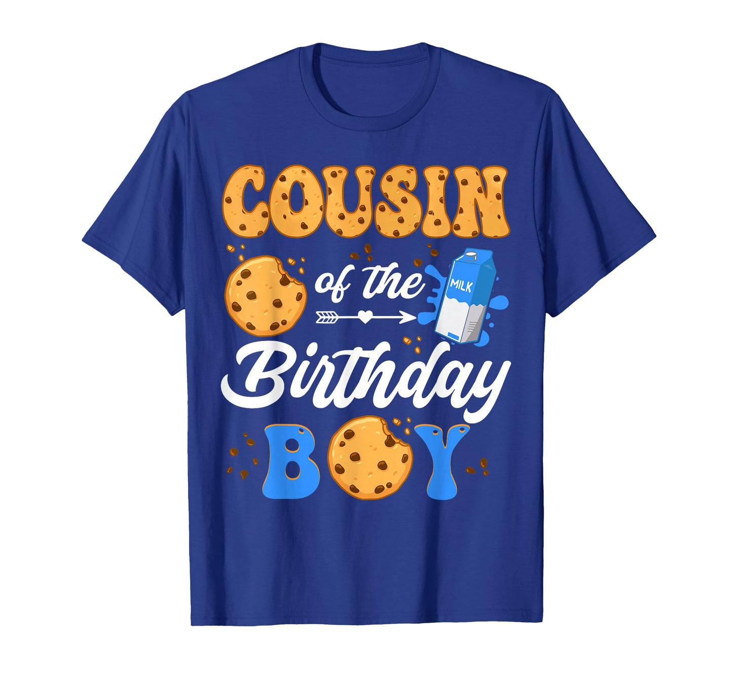 Cousin Of The Birthday Boy Milk And Cookies 1St Birthday T-Shirt