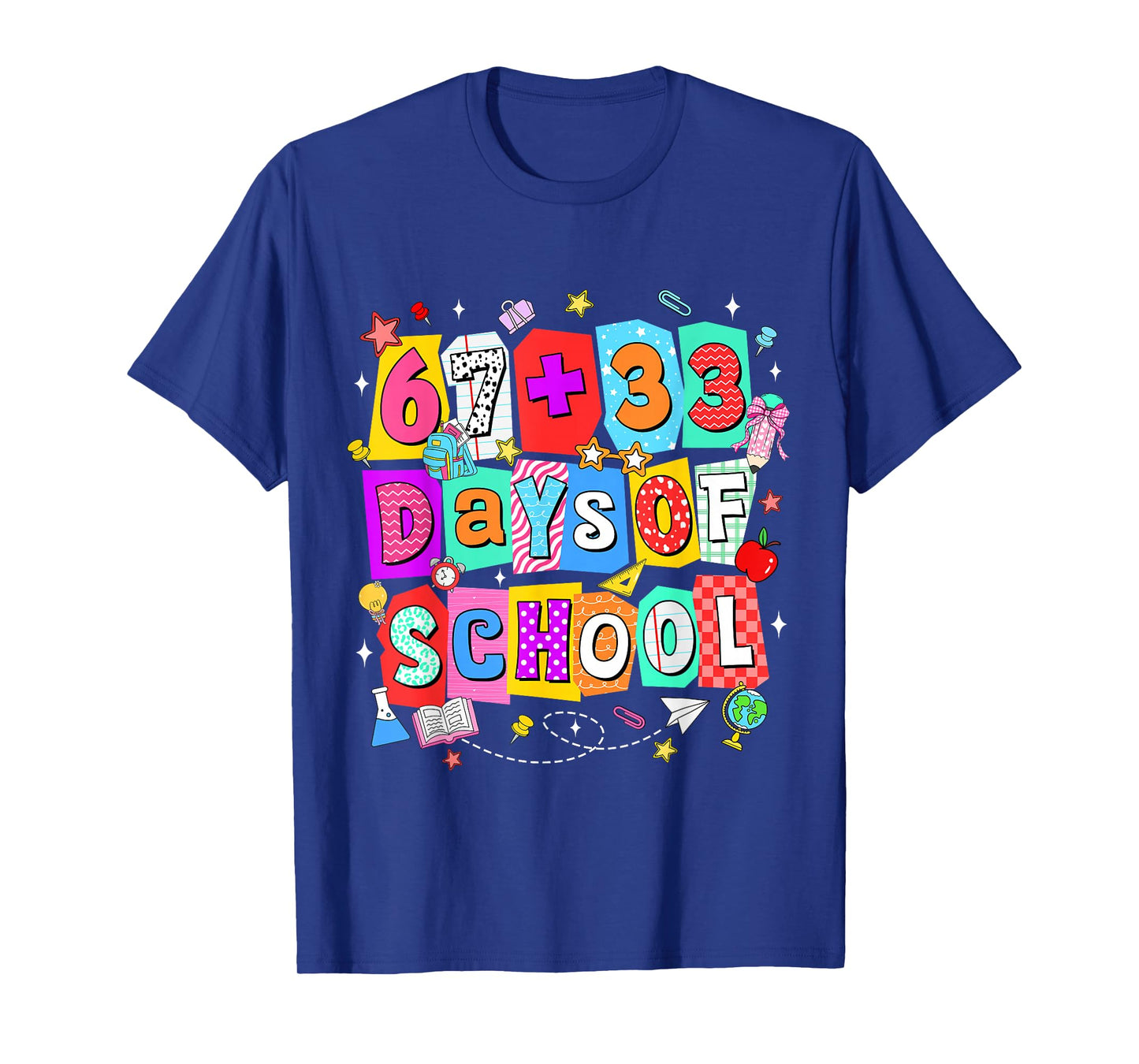 Happy 67 33 Days of School 100th Day of School Teachers Kids T-Shirt