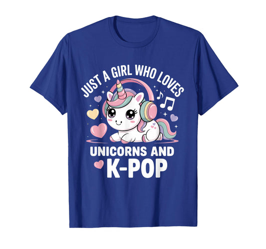 Just A Girl Who Loves K-Pop Unicorns Girl K Pop Kpop T-Shirt