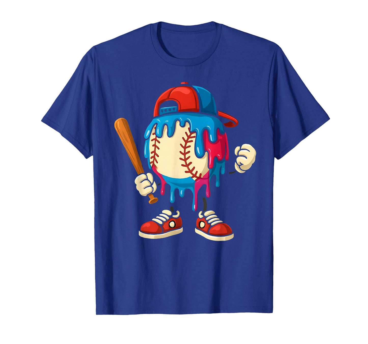 Baseball Drip Boys Ice Cream Drip Youth Sport Game Day T-Shirt