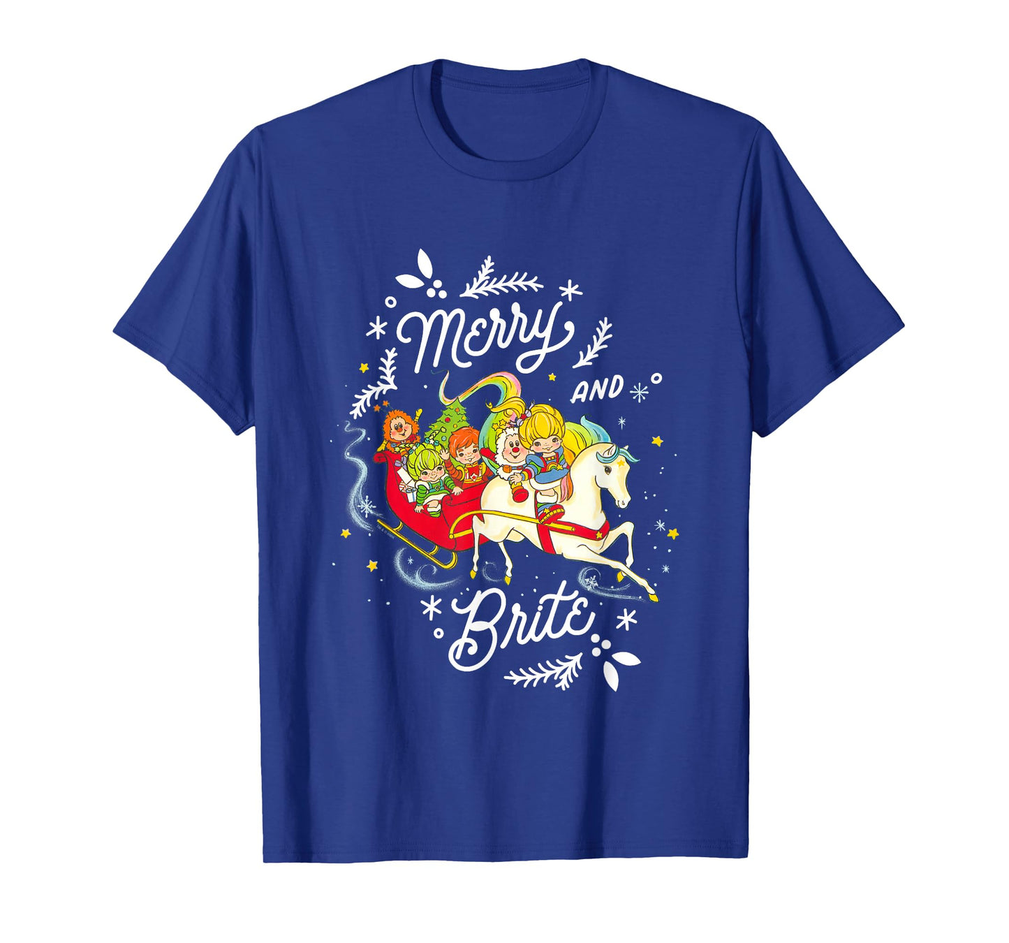Rainbow Brite Christmas Merry & Brite Sleigh Ride T-Shirt