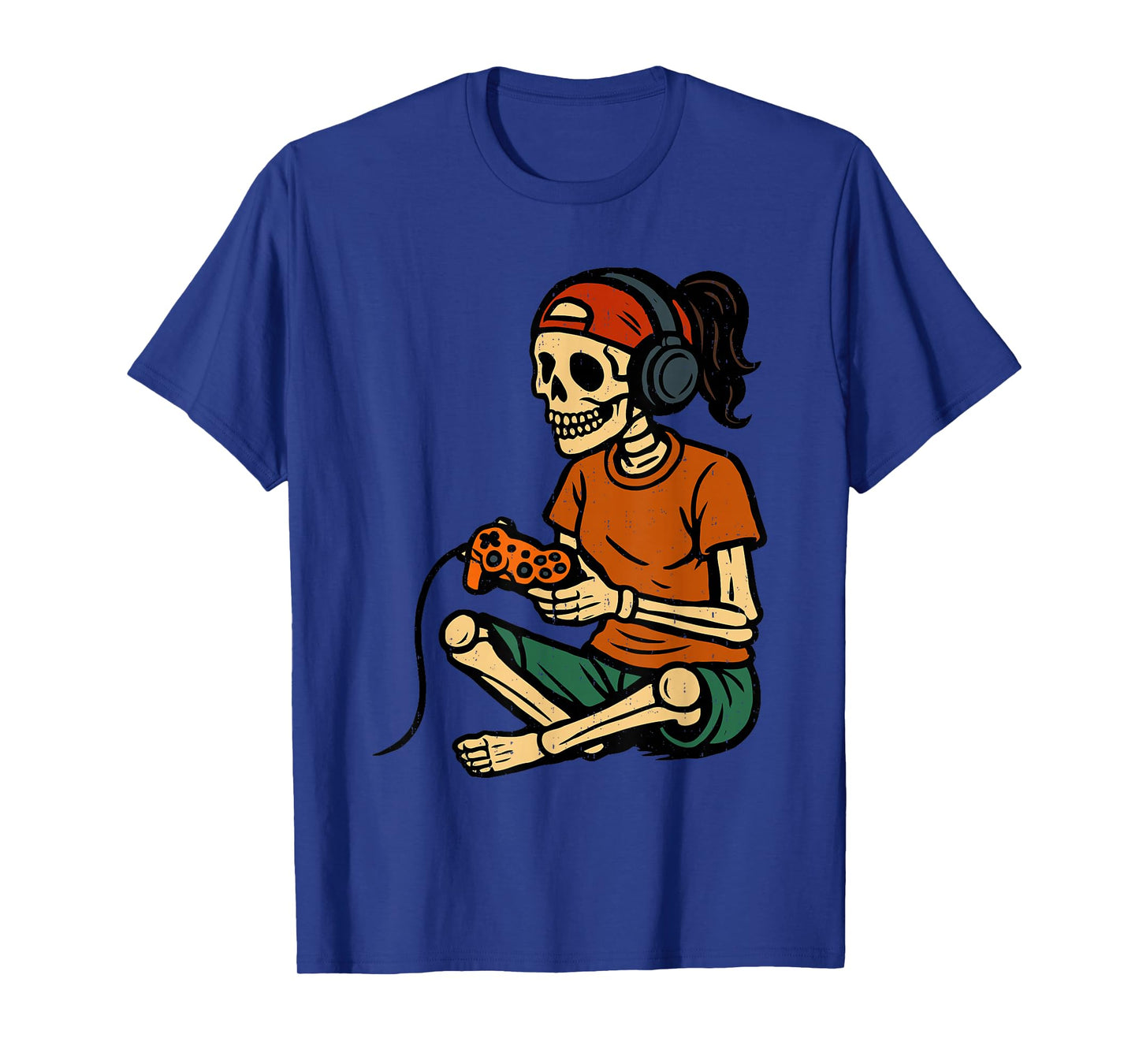 Halloween Skeleton Gamer Video Game Gaming Lovers Spooky T-Shirt