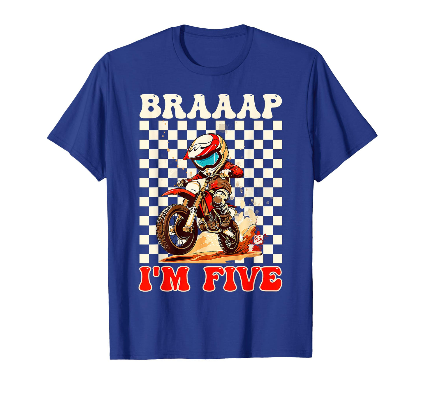 Kids It's My 5th Birthday Boy Motocross Dirt Bike 5 Year Old T-Shirt
