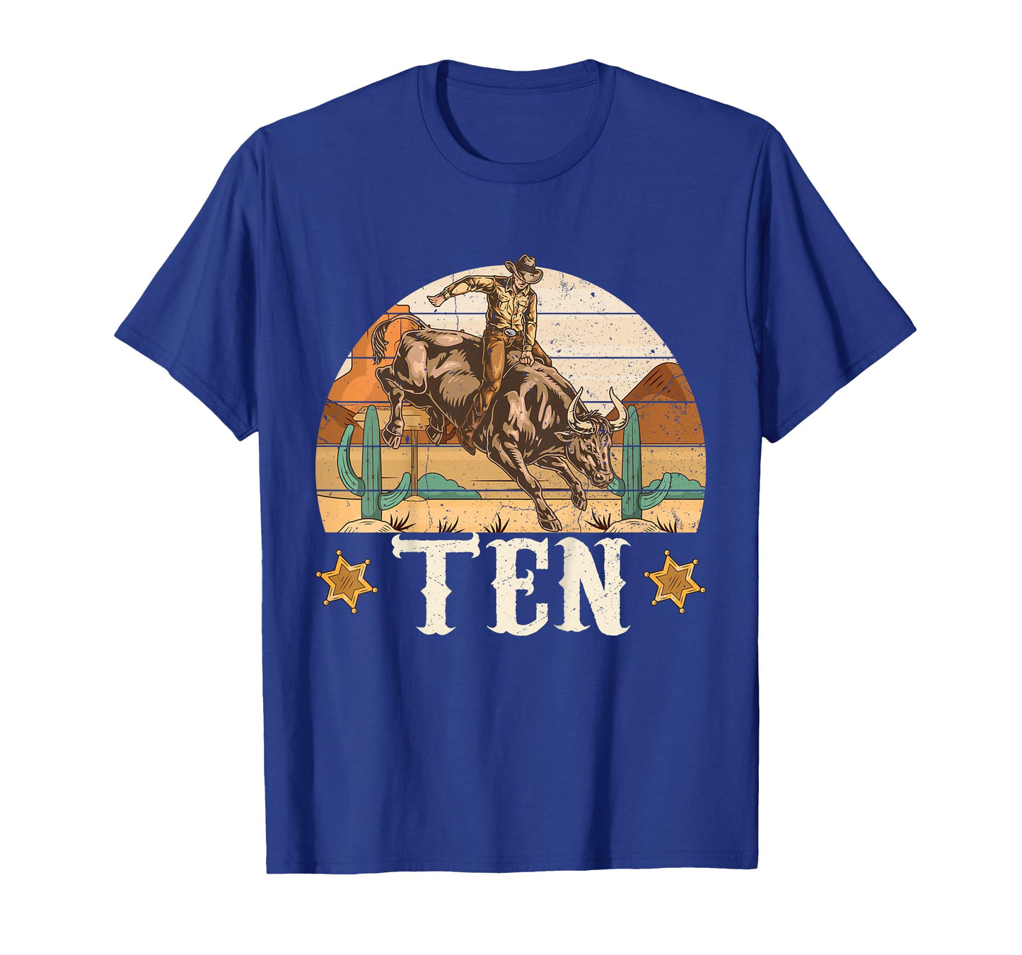 Bull Riding 10th Birthday 10 Years Old Boy Cowboy Rodeo T-Shirt