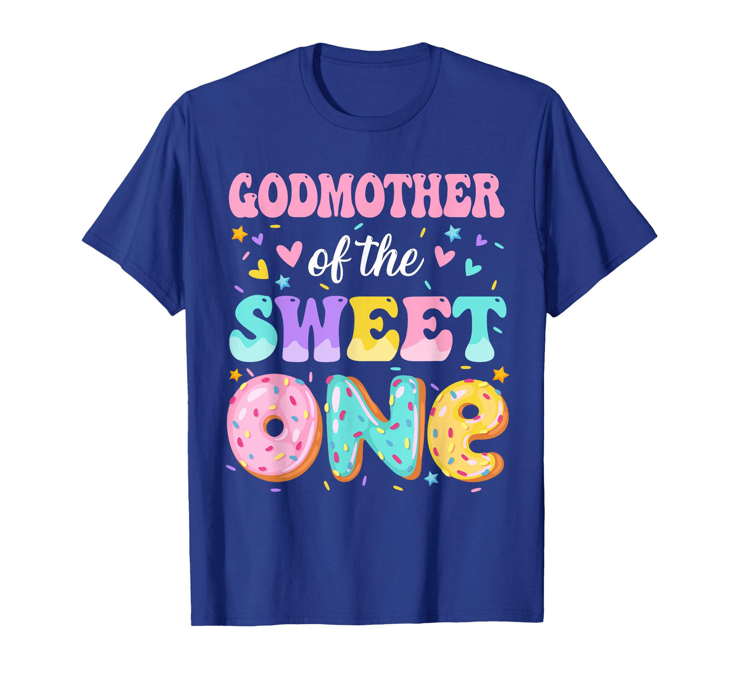 Godmother Of The Sweet One 1st Birthday Donut Bday Party T-Shirt