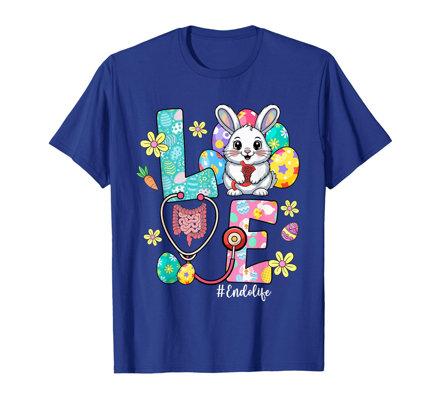 Love Endo Life Endo Nurse Bunny Stethoscope Easter T-Shirt