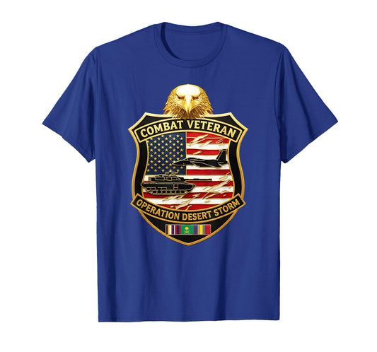 Operation Desert Storm Combat Veteran Gulf War Patriotic T-Shirt