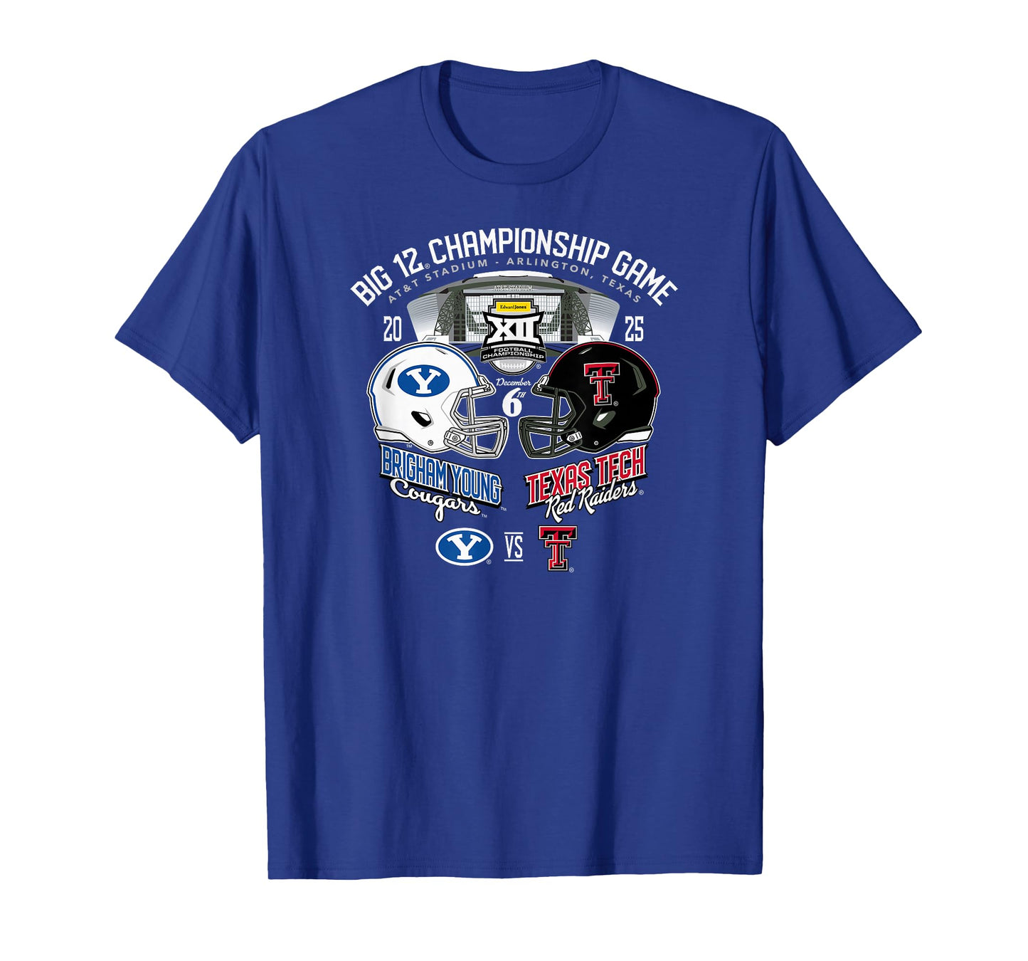 BYU vs Texas Tech Big 12 Championship 2025 Football T-Shirt