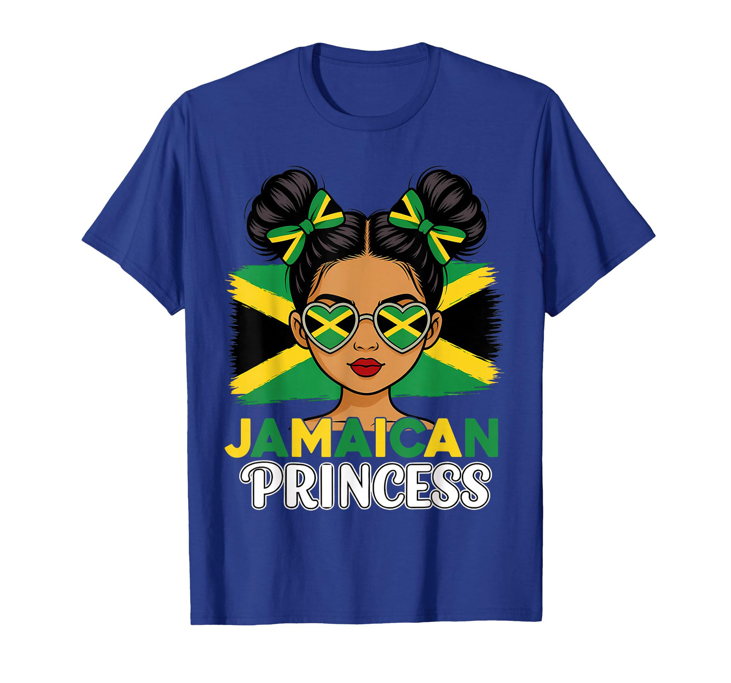 Cute Jamaican Princess Jamaica Girl Coquette Bow Women Girls T-Shirt