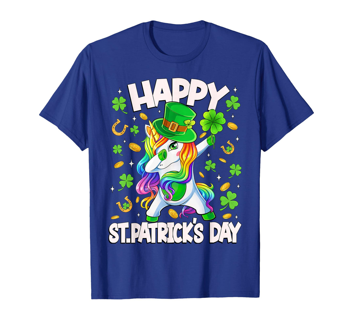Happy St Patricks Day Irish Unicorn Dabbing Lepricorn Kids T-Shirt
