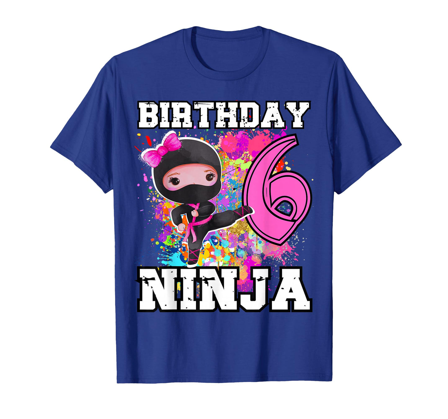 Birthday Ninja 6 year old Funny Ninja Party Birthday T-Shirt