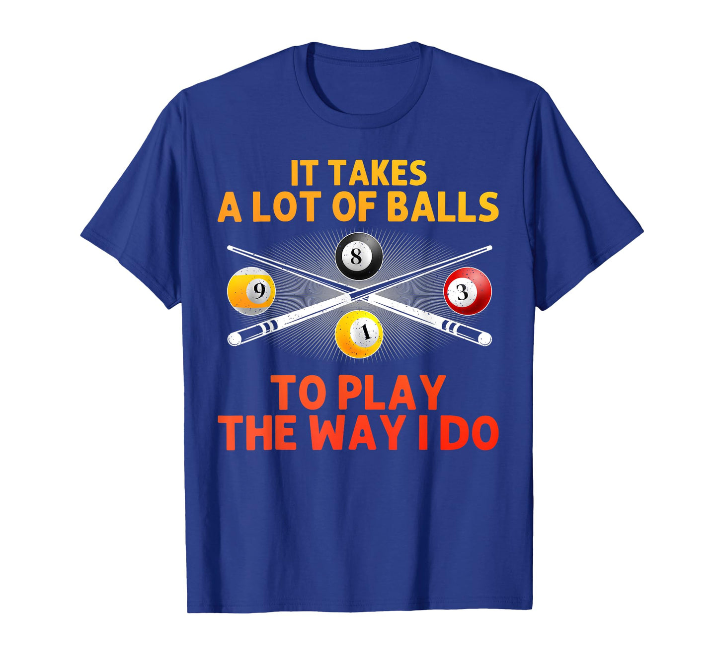 Funny Pool Design For Men Boys Billiard Lover Pool Player T-Shirt
