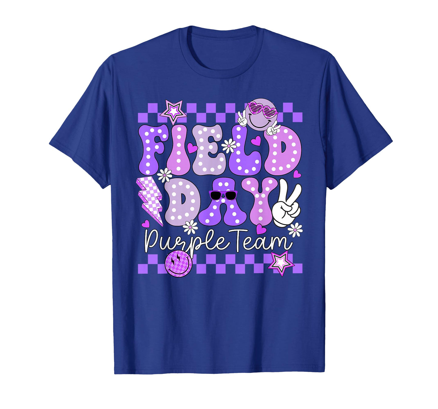 Funny Field Day Purple Team Field Trip Matching Teacher Kids T-Shirt