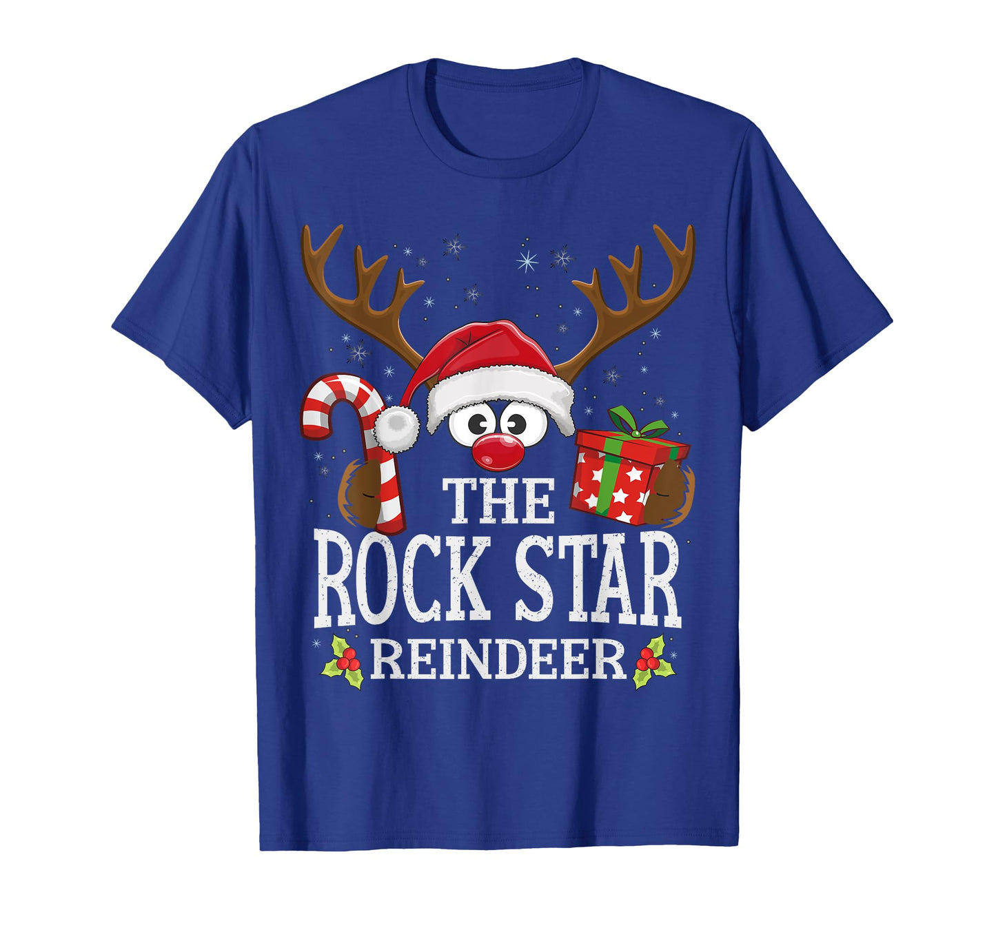 Christmas Matching The Rock Star Reindeer Family T-Shirt