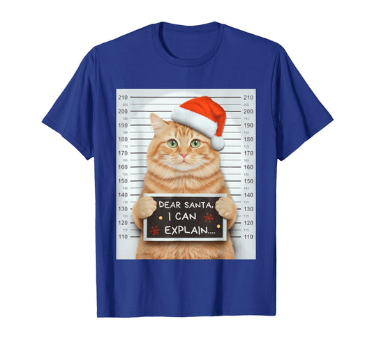 On The Naughty List and I Regret Nothing Cat Christmas Kids T-Shirt