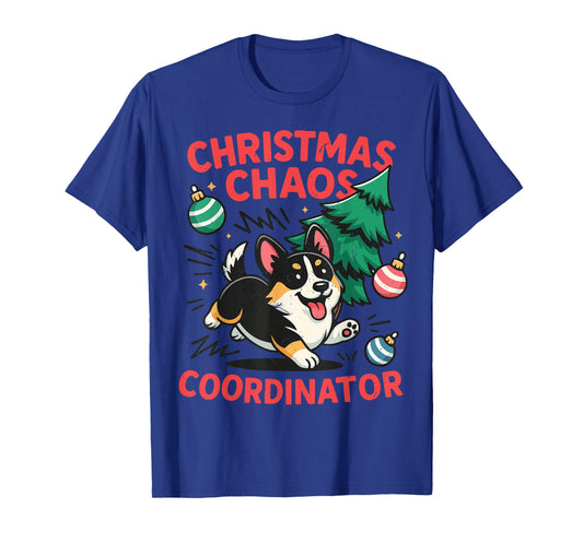 Funny Christmas Chaos Tri Color Corgi Pajama Costume Toddler T-Shirt