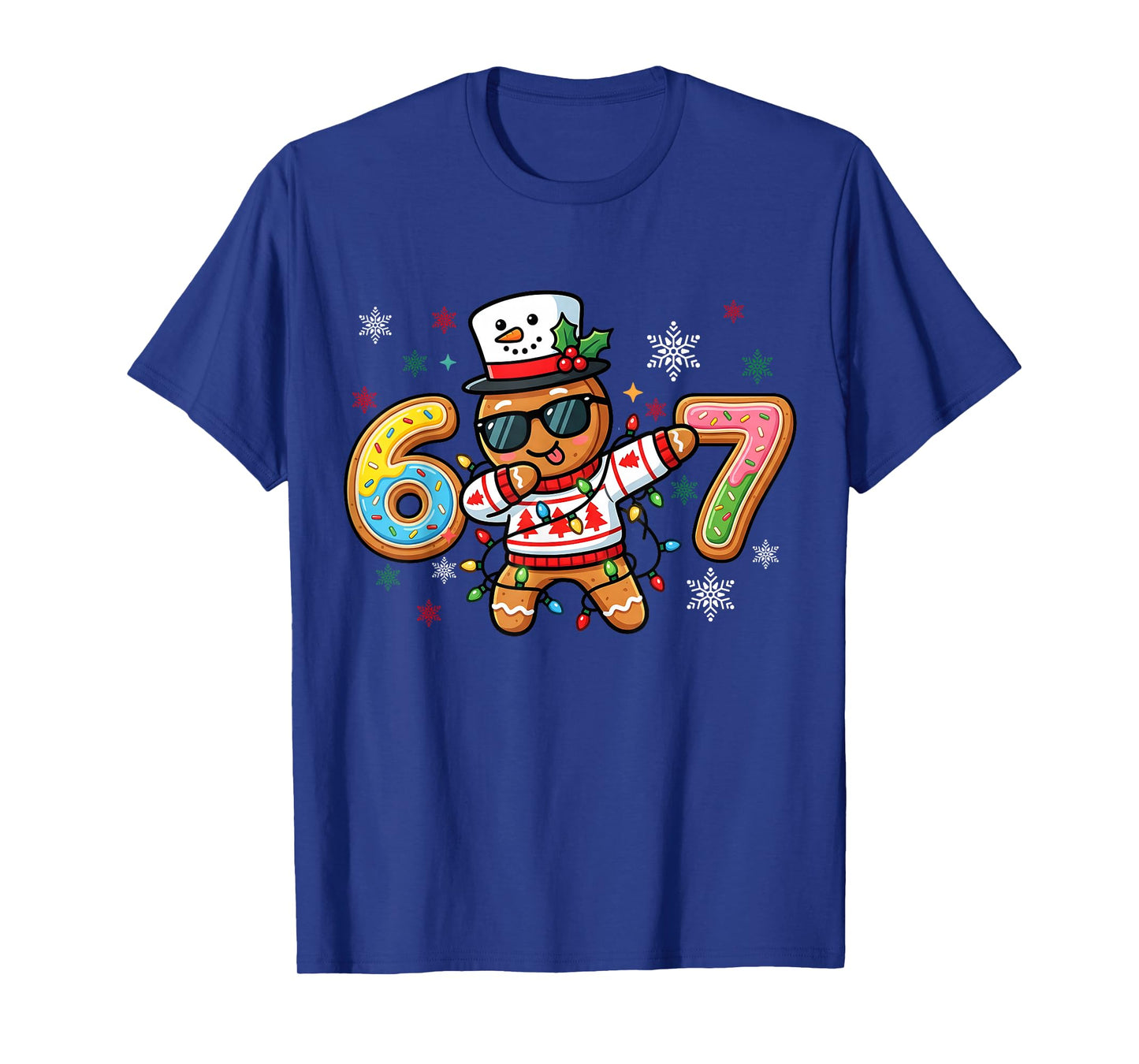 Gingerbread Dance dab Christmas Six Seven 67 Ice Cream Drip T-Shirt
