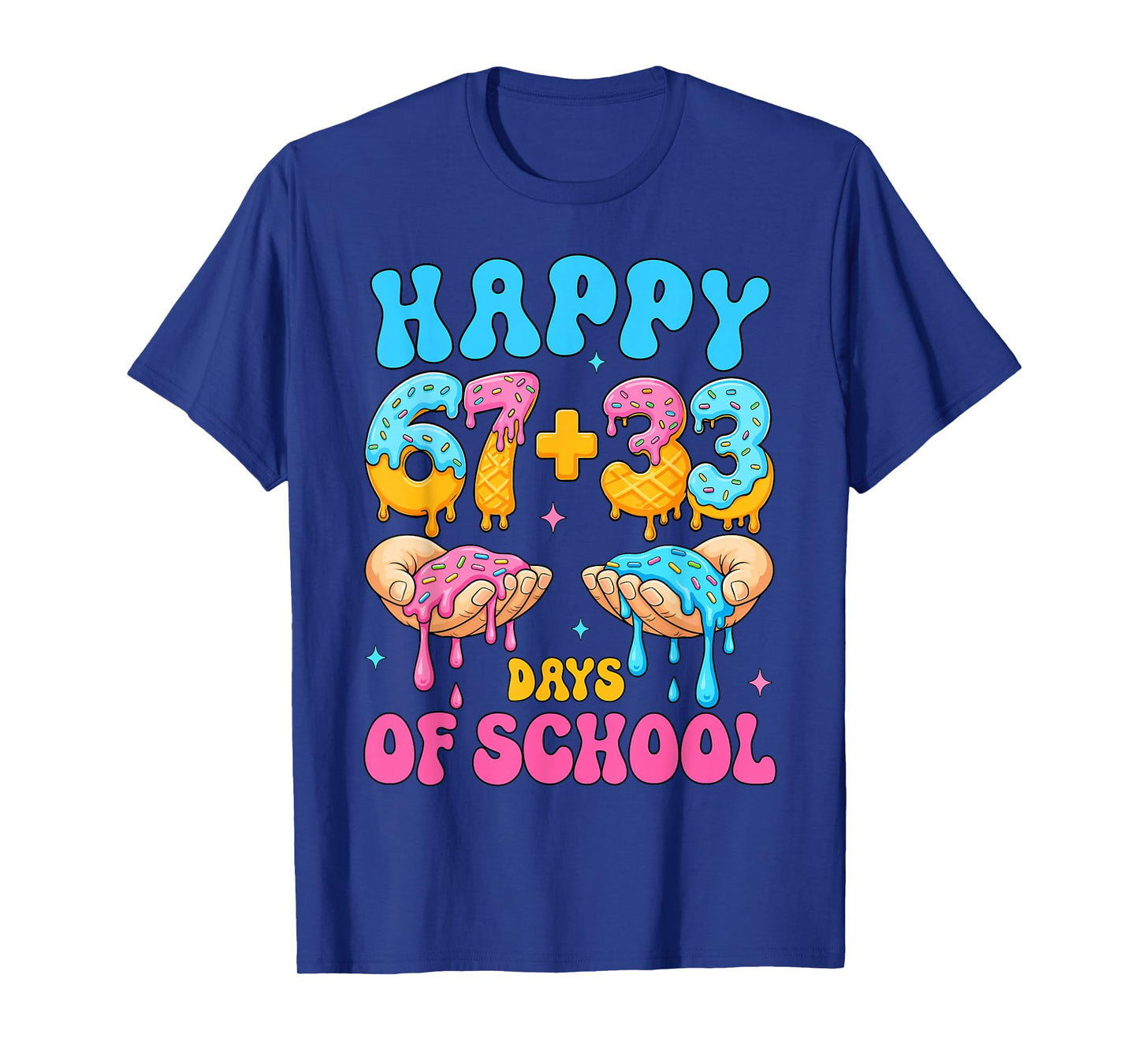 67 + 33 Days of School 100th Day of School Kids Boys Girls T-Shirt