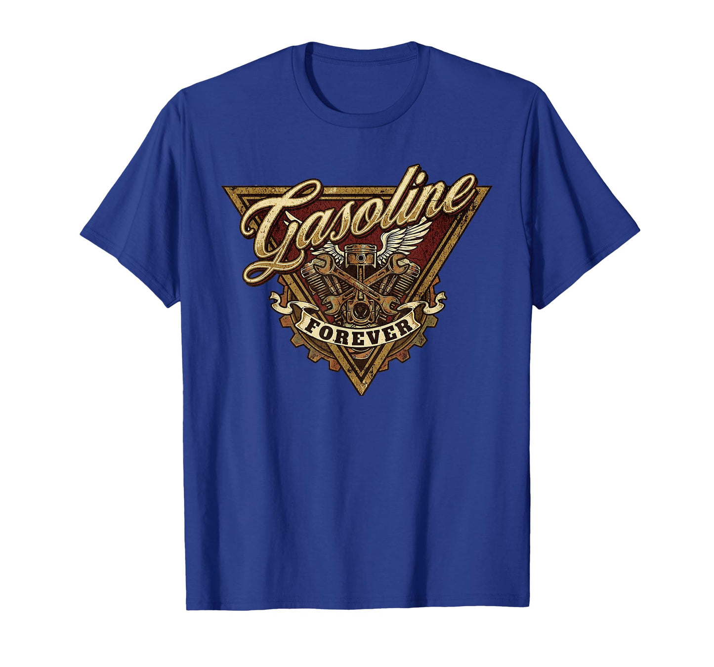 Retro Vintage Gasoline Forever T-Shirt Mens Car Mechanic T-Shirt