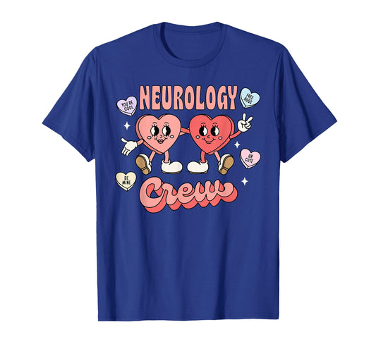 Neurology Crew Candy Heart Valentine Neuro Nurse Trauma ICU T-Shirt