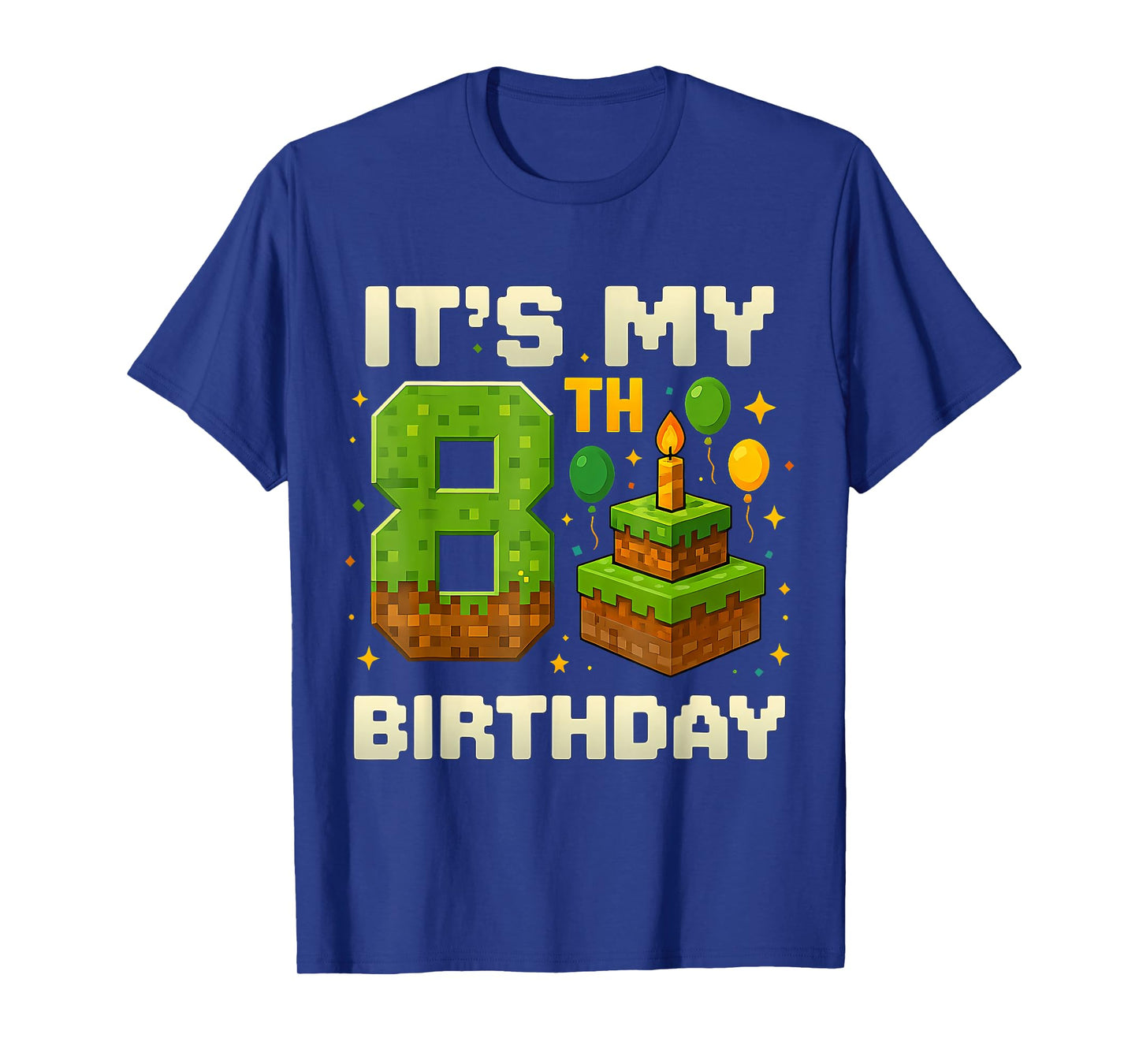Birthday Boy Shirt It's My 8th Birthday Video Game Pixel T-Shirt
