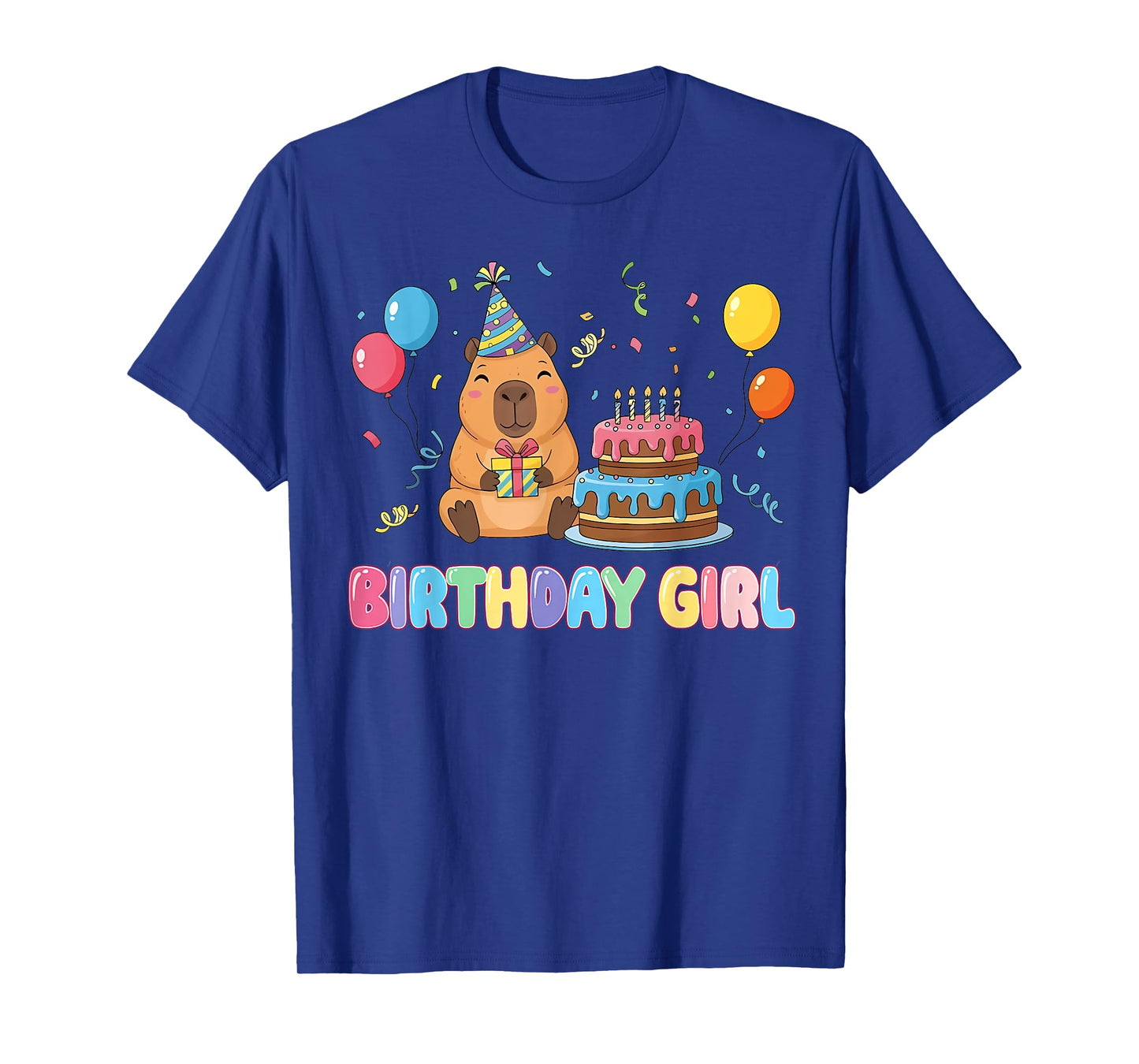 It's My Birthday Girl Capybara Lovers Birthday Party Kids T-Shirt