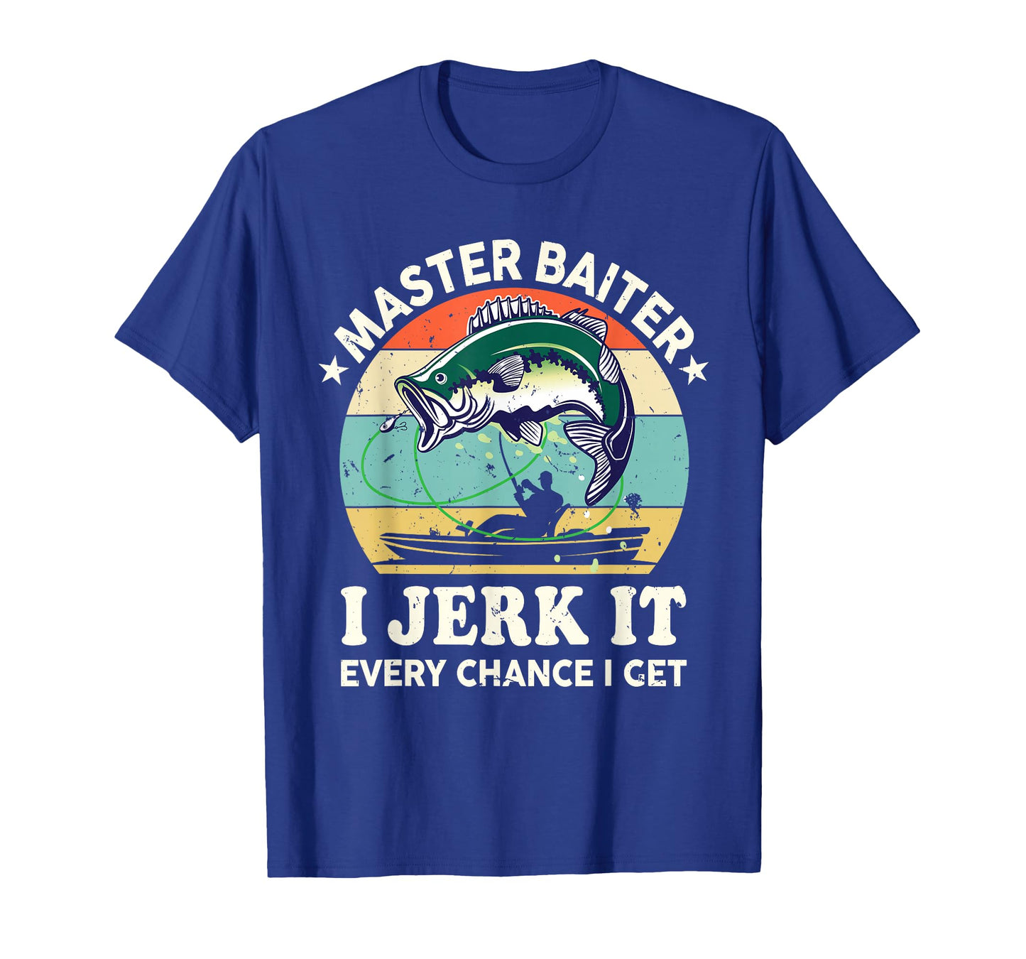 Master-Baiter Kayak Fishing-Shirt Dad Grandpa Bass Fish T-Shirt