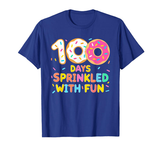 100 Days Sprinkled with Fun 100th Day of School Donut Girls T-Shirt