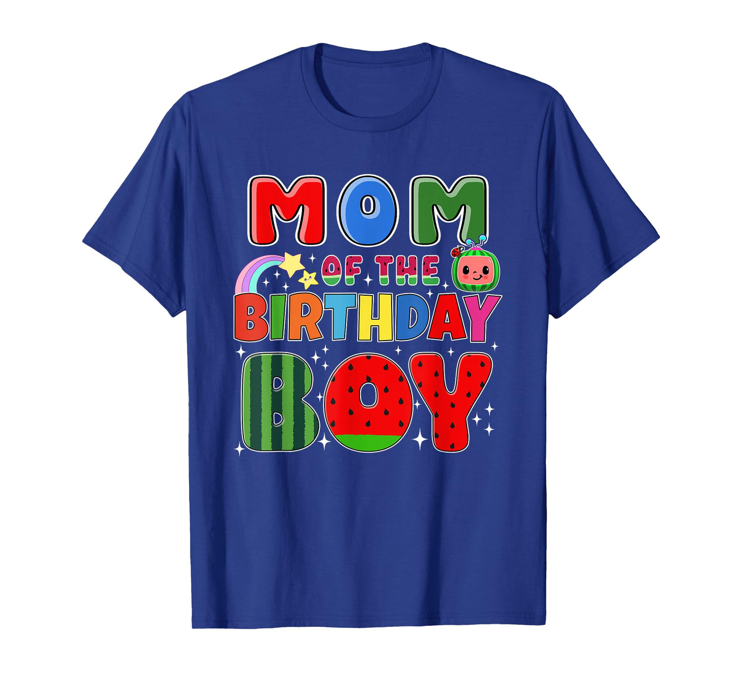 Mom of The Birthday Boy Melon Family Matching Funny T-Shirt