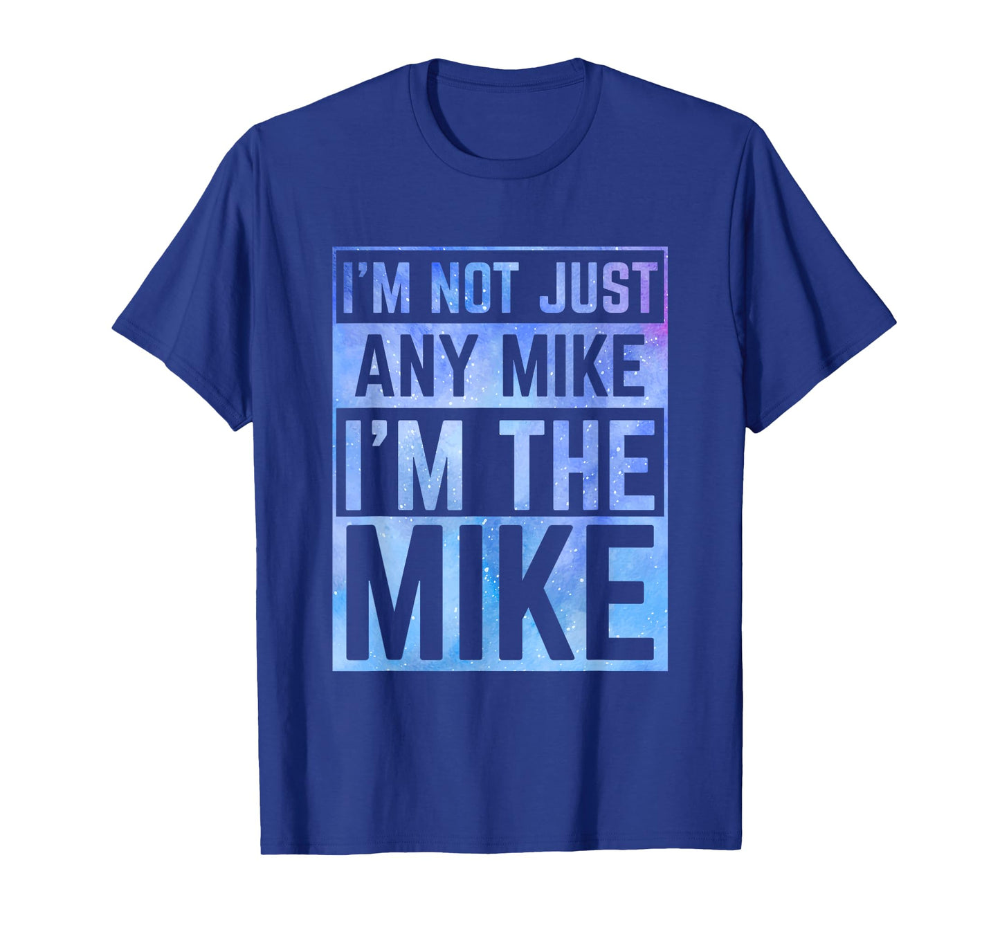 Personalized Gifts For Mike Unisex-Adults, Unisex-Kids Black Medium Modern Mock Collar Short Sleeve T-Shirt