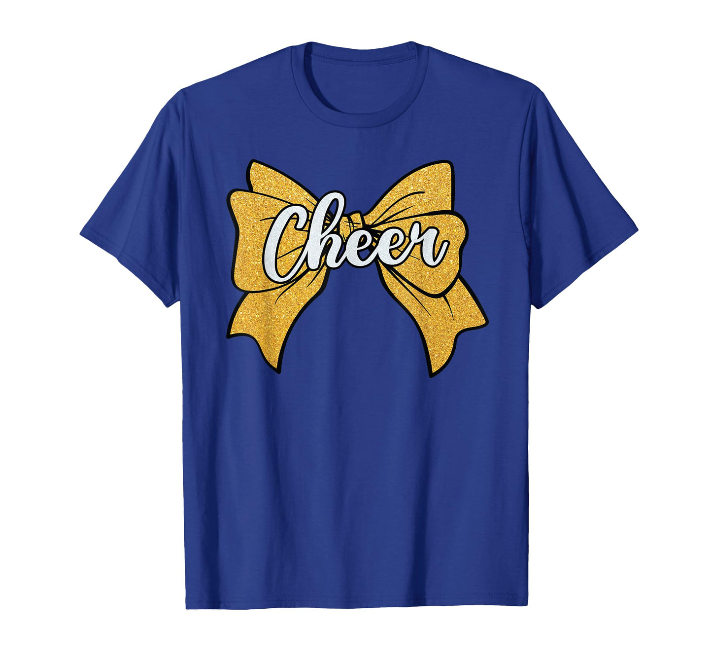 Coquette Cheer Bow Yellow Sport Cheerleader Cheerleading T-Shirt