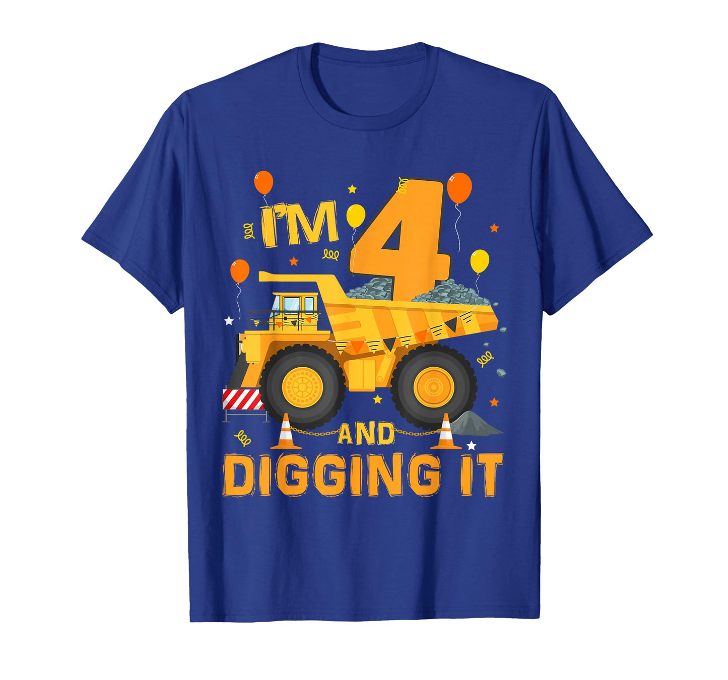 I'm 4 Year Old Digging It 4th Birthday Construction Truck T-Shirt