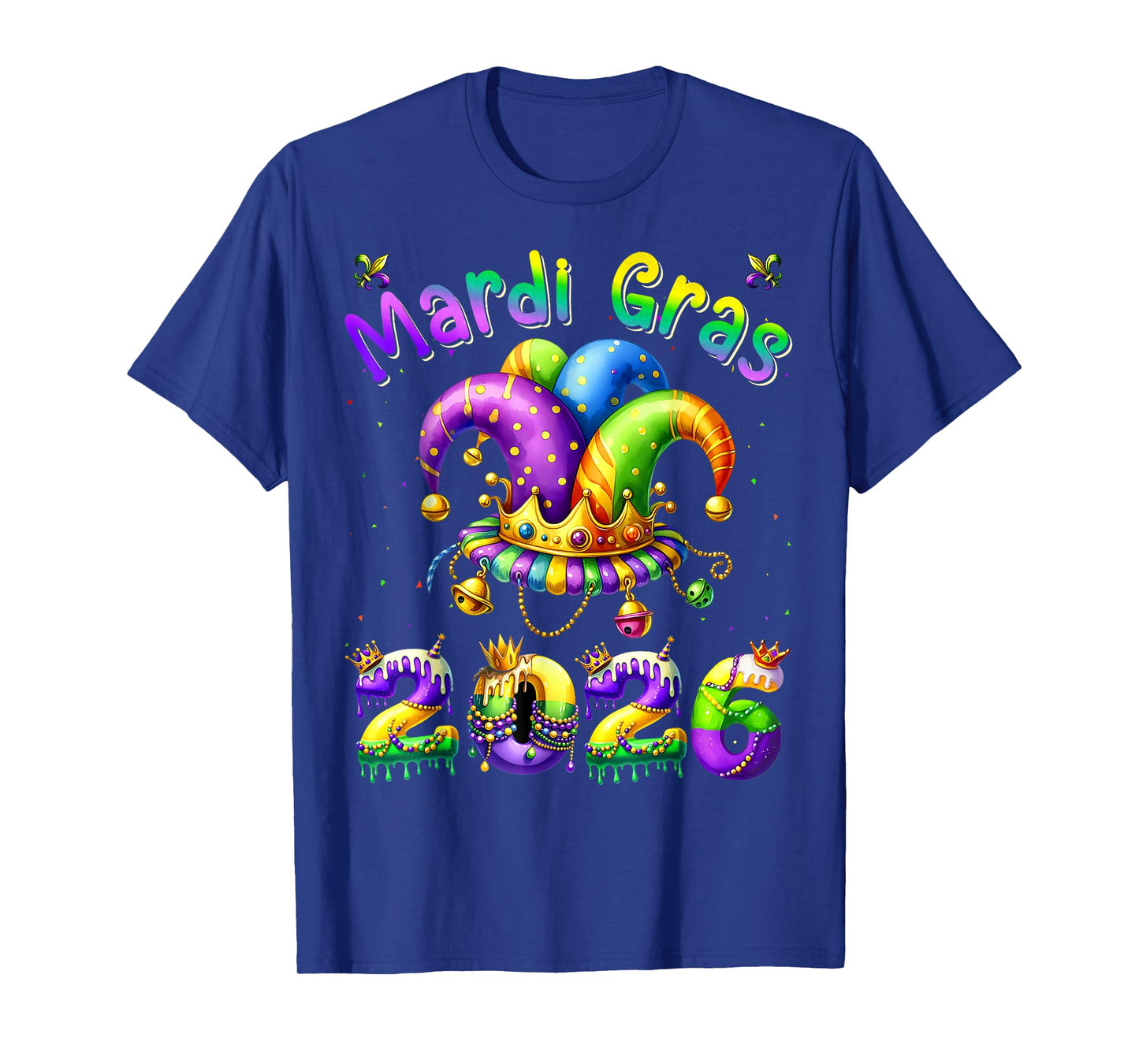 Mardi Gras 2026 Jester Outfit Kids Girls Boys Men Women T-Shirt