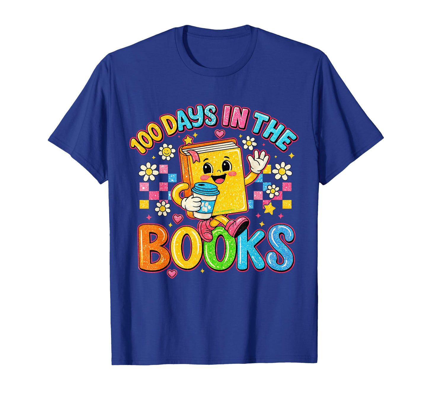 Preppy 100 Days in The Books Teacher Reading Coffee T-Shirt