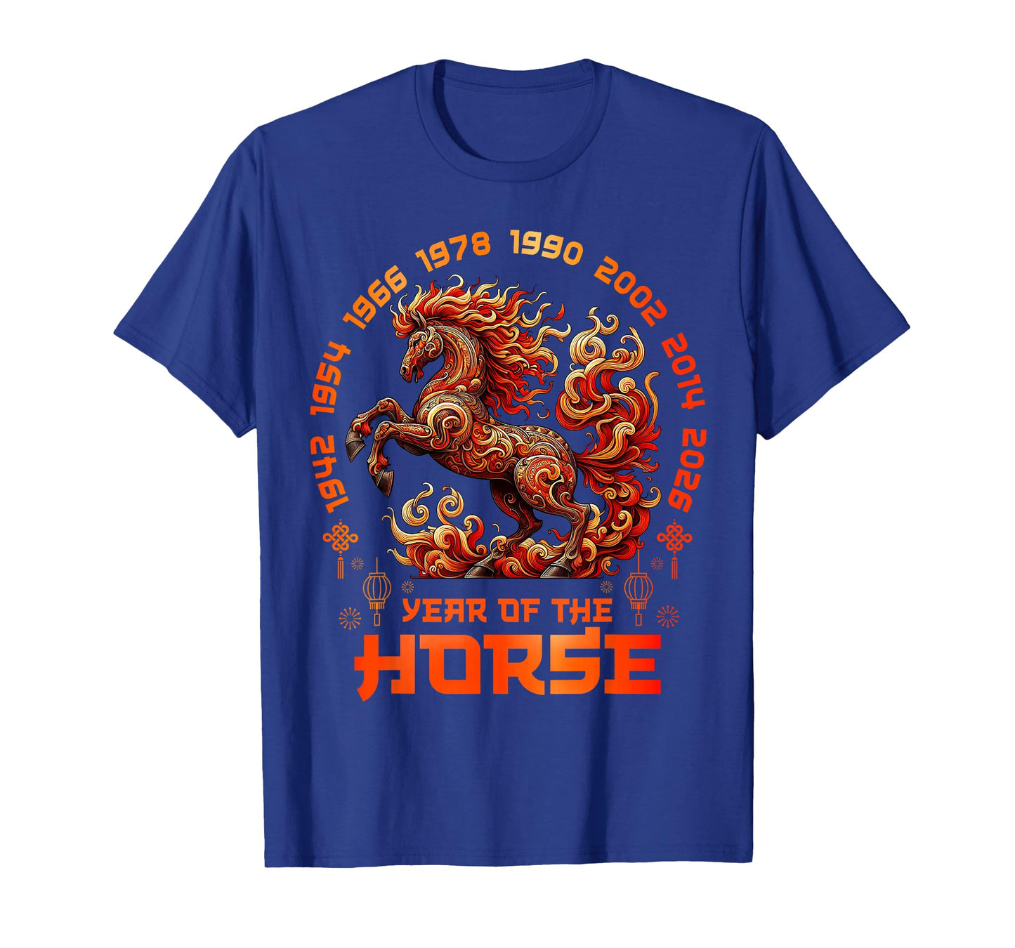 Fire Horse Chinese Zodiac Symbol 2026 Lunar New Year T-Shirt