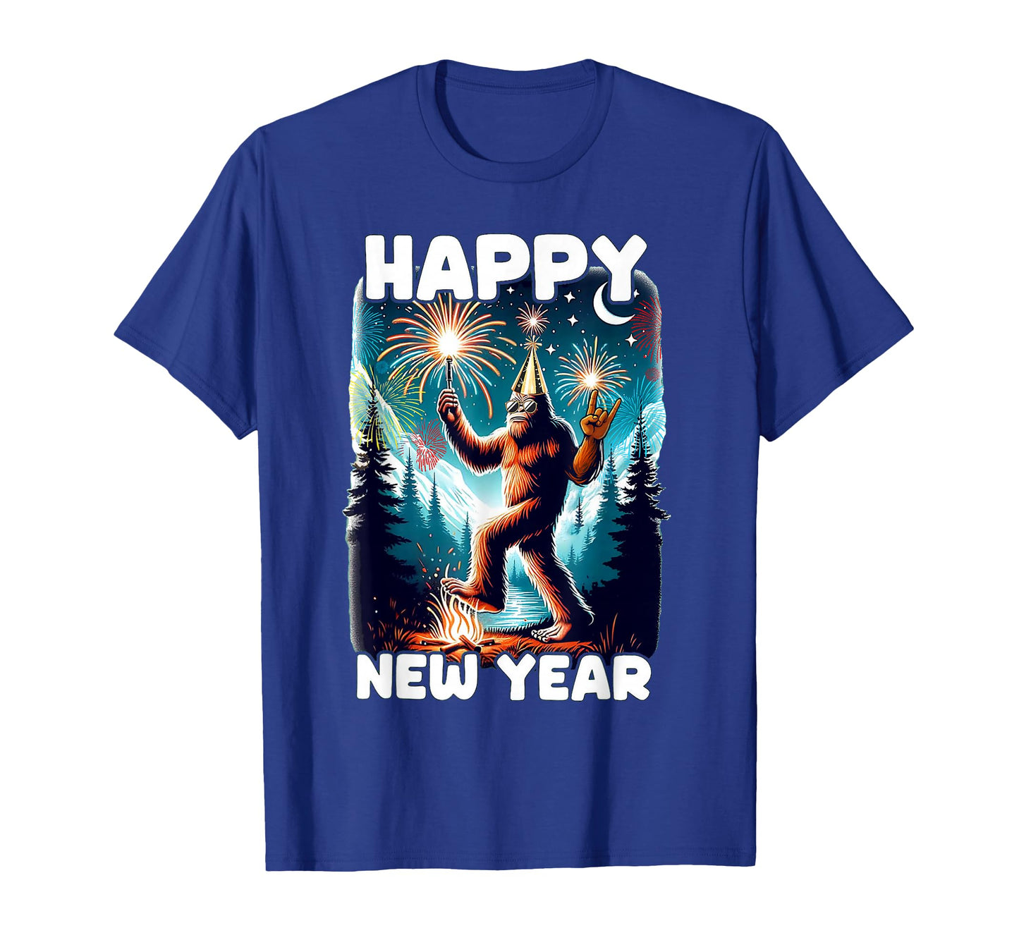 Happy New Year 2026 Bigfoot Lovers New Years Eve Party T-Shirt