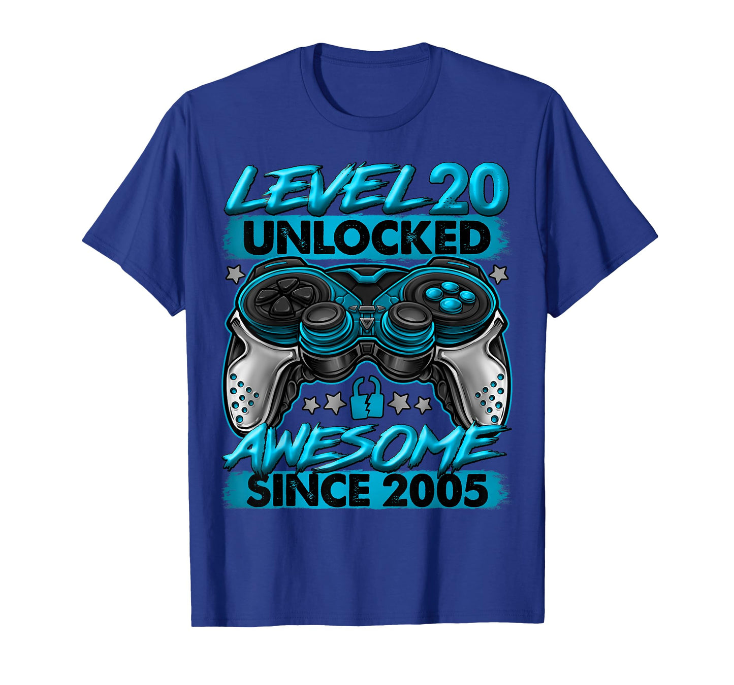 Level 20 Unlocked 20 Year Old Gifts Boys 20th Birthday Boy T-Shirt