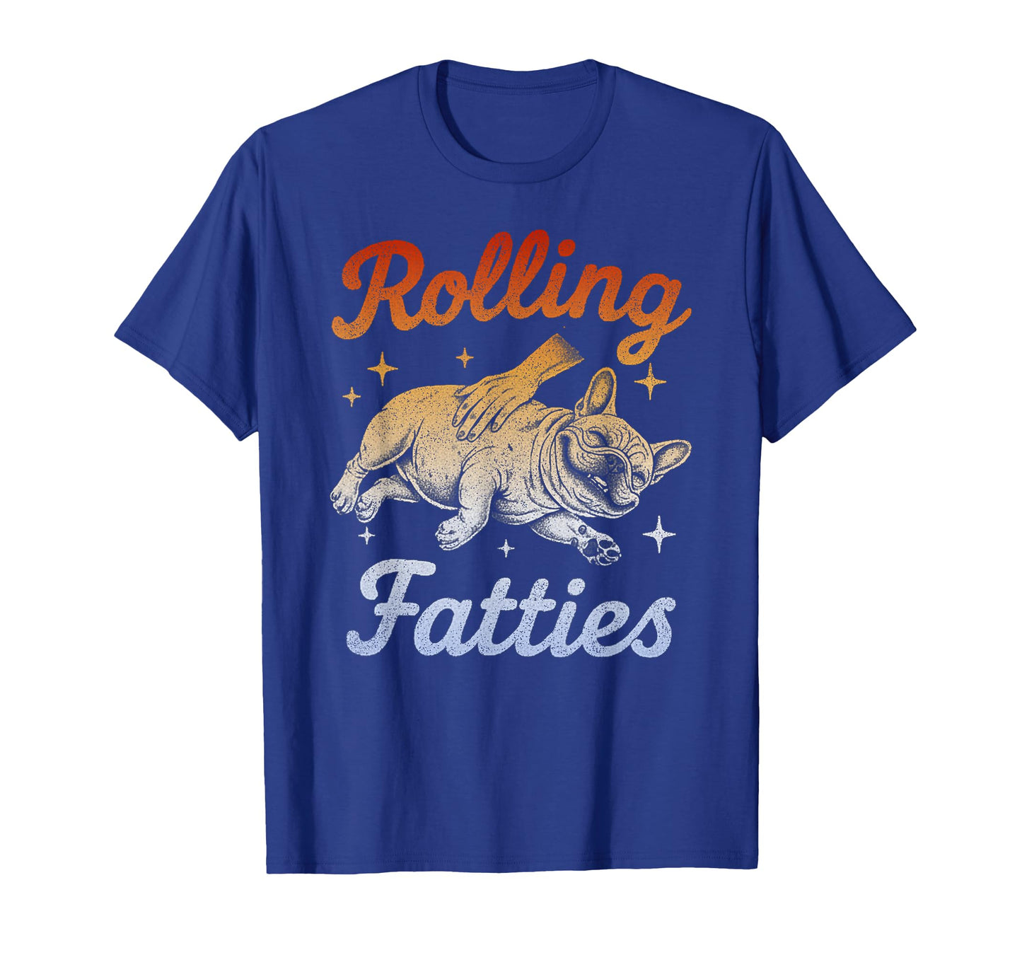 Rolling Fatties French Bulldog Retro Vintage T-Shirt