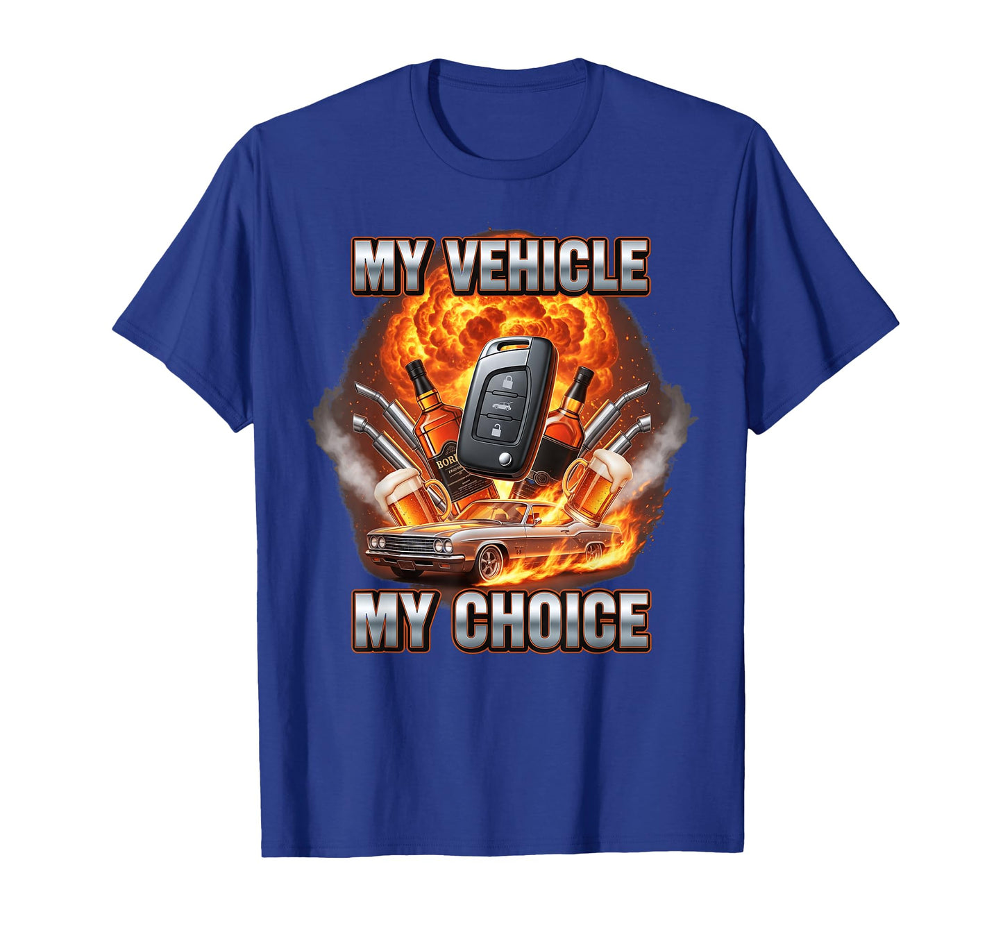 Bootleg My Vehicle My Choice Car Key Drinking Driving Meme T-Shirt