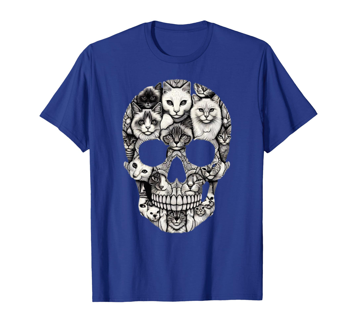 Cat Skull Skeleton Halloween Costume Skull Cat T-Shirt