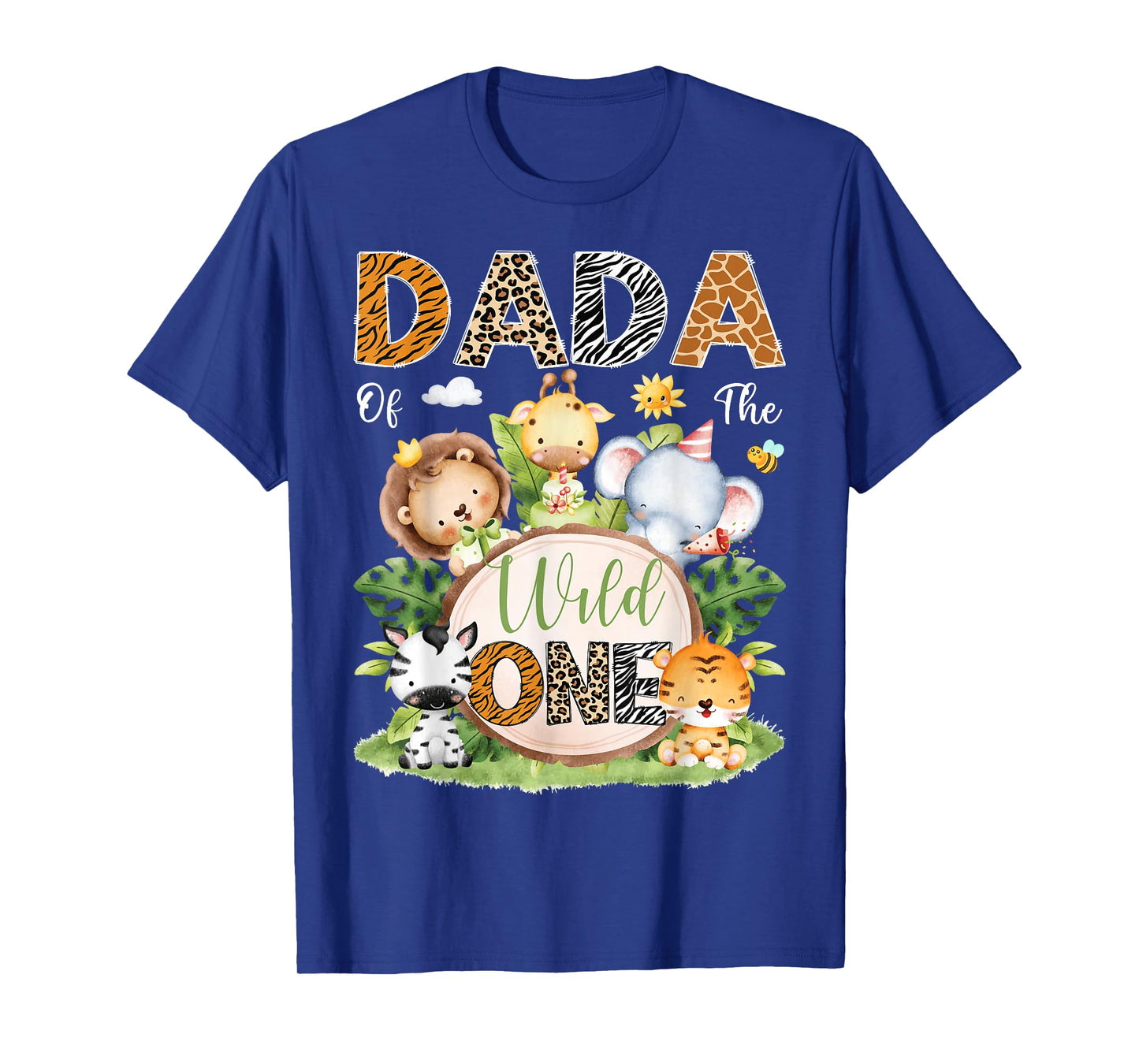 Dada Of The Wild One 1St Birthday Kids Safari Jungle T-Shirt