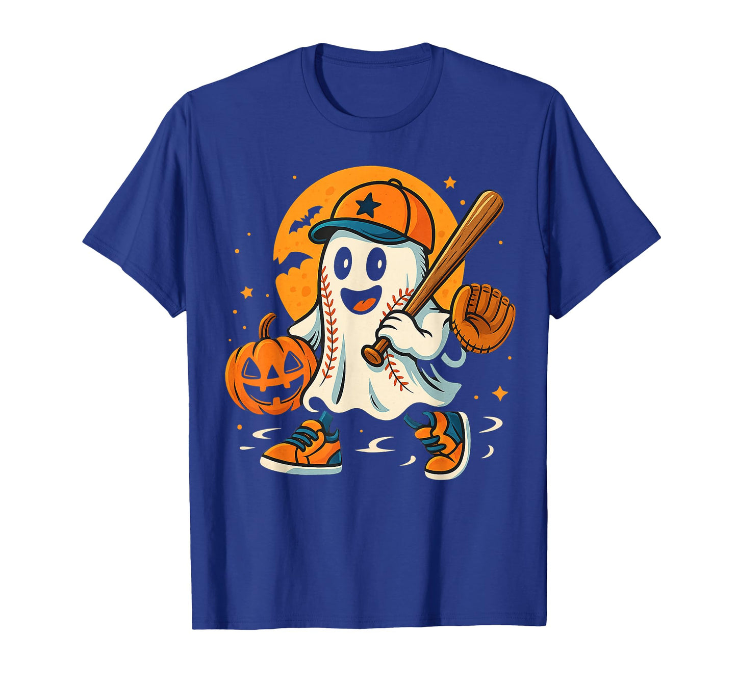 Ghost Baseball Drip Player Halloween Spooky Boys Youth T-Shirt