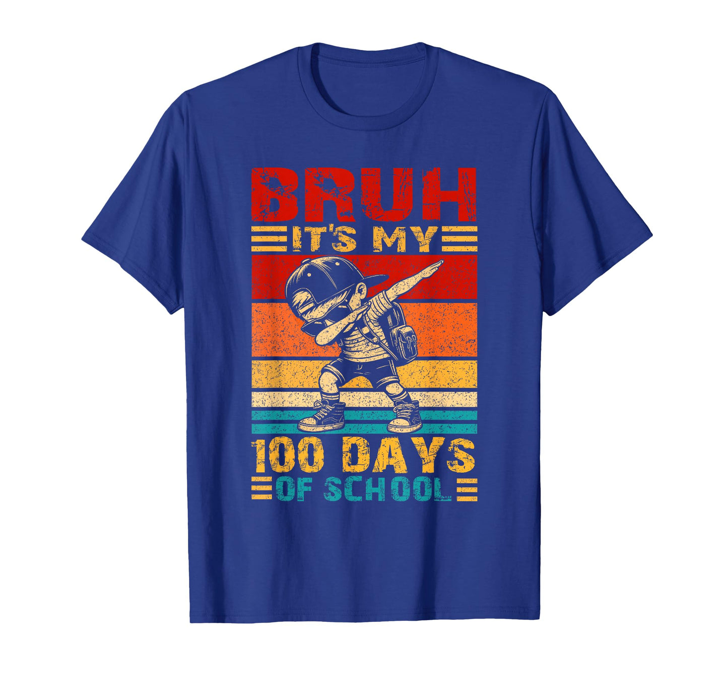 Bruh It's My 100 Days of School Dabbing 100th Day Boys Kids T-Shirt