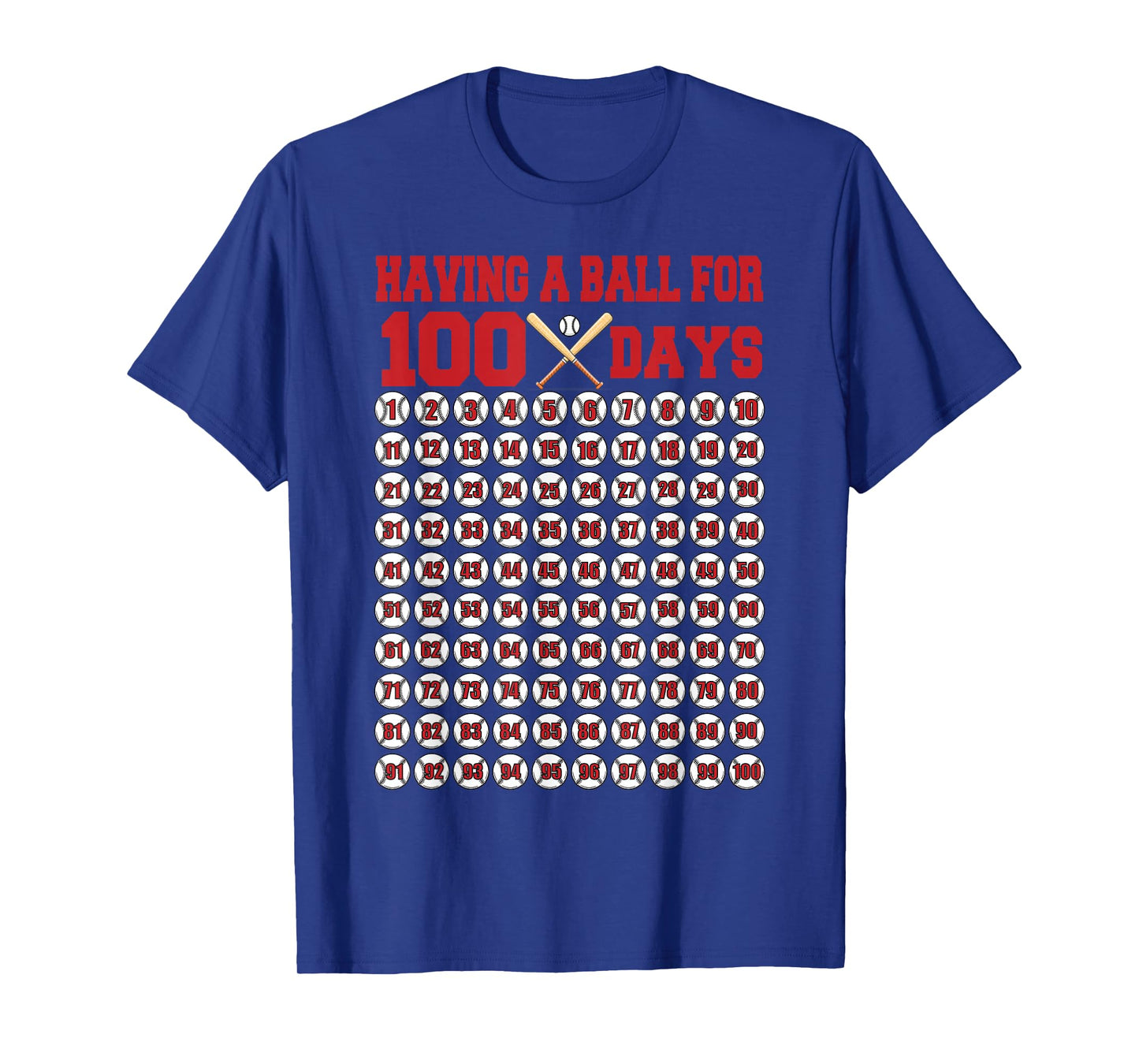 100 Days of School Boys Kids 100th Day of School Baseball T-Shirt